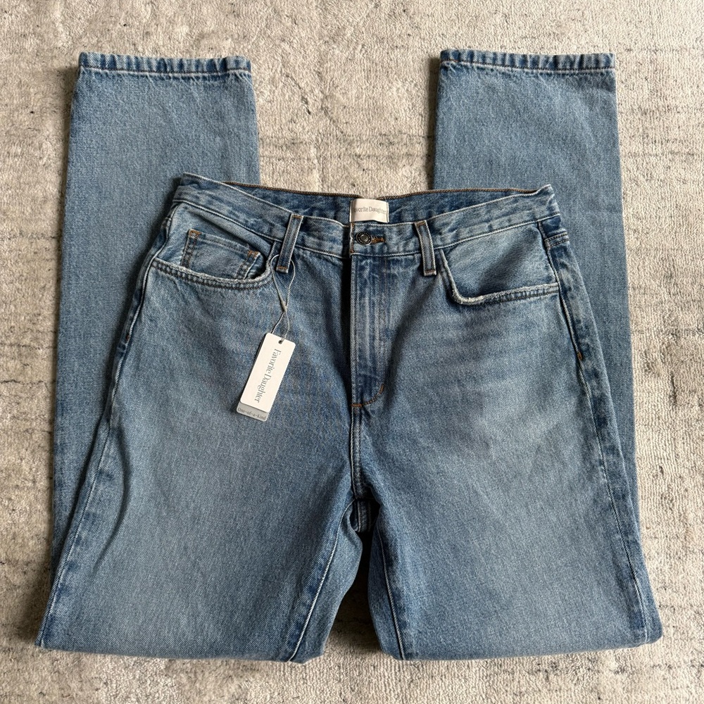 NWT Favorite Daughter THE MIKAELA LOW SLUNG LONG SLIM STRAIGHT Jeans Sz 27